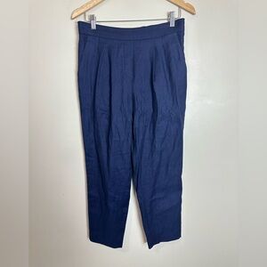 Babaton Linen Blend Size 10 Deep Blue Chinos